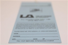 Tiger Woods Signed 1992 Nissan Open Full Debut Ticket w/Time Period JSA 10 Signature & '16yrs'
