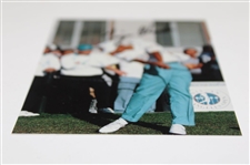 Tiger Woods Signed Debut 1992 Nissan Open First Swing Original Photo w/Time Period JSA 10 Signature