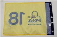 Spieth, Fowler, Smith & Cantlay Signed 2025 PGA Championship at Quail Hollow Flags JSA ALOA