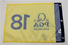 Spieth, Fowler, Smith & Cantlay Signed 2025 PGA Championship at Quail Hollow Flags JSA ALOA
