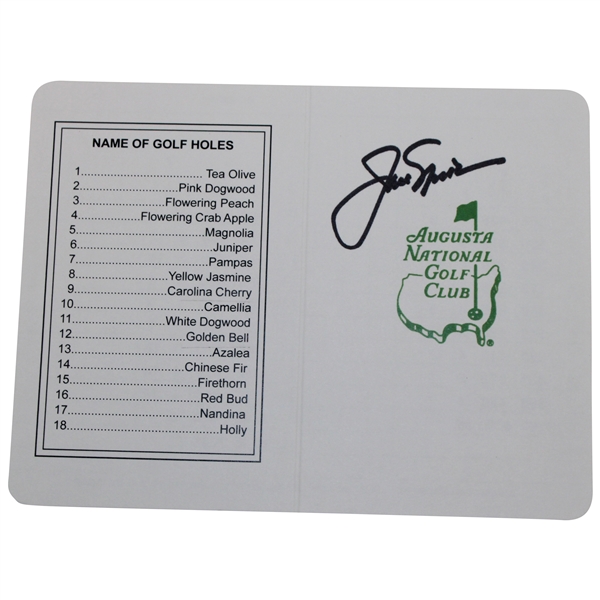 Jack Nicklaus Signed Augusta National Golf Club Scorecard JSA ALOA