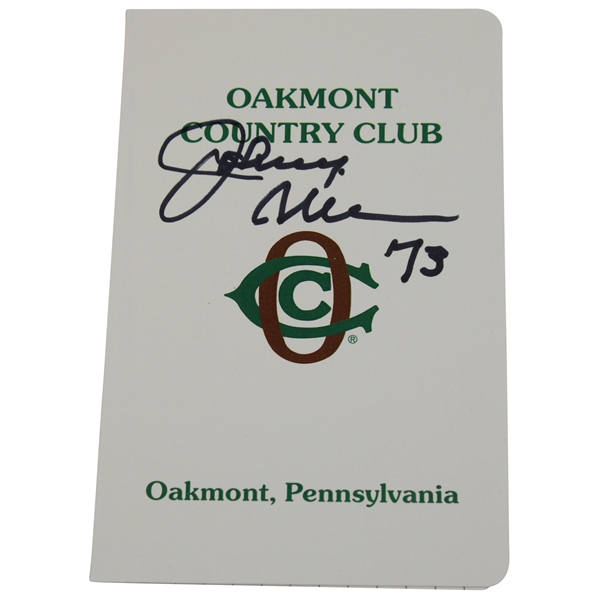 Johnny Miller Signed Oakmont Scorecard w/73 JSA ALOA