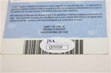 Phil Mickelson Signed 2010 Masters Wednesday Practice Round Ticket JSA#Q05058