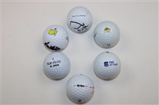 Harmon, Dunlap, Lowry, Spieth, Pavon & Moore Signed Golf Balls In Box JSA ALOA