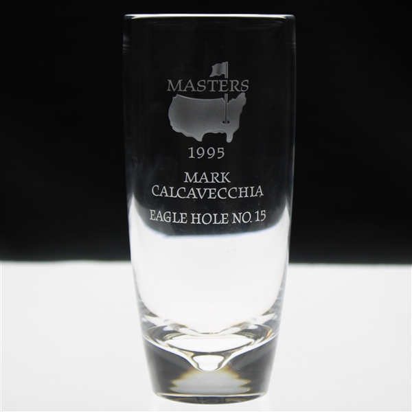 Mark Calcavecchias 1995 Masters Tournament Hole No. 15 Steuben Crystal Eagle Glass