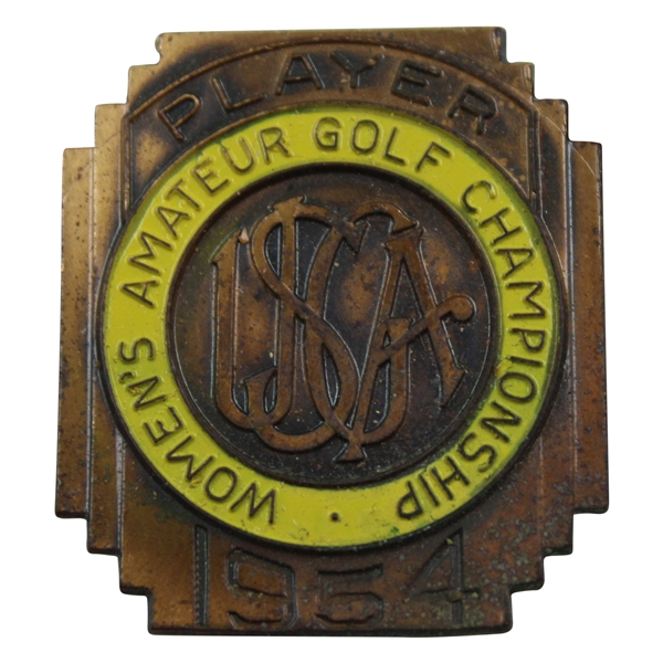 1954 US Womens Amateur at Allegheny CC Contestant Badge - Barbara Romack Winner