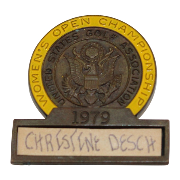 1979 US Womens Open at Brooklawn CC Contestant Badge - Jerilyn Britz Winner