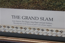 'The Grand Slam' Collage Print Featuring Gene Sarazen, Ben Hogan, Jack Nicklaus & Gary Player by Artist Michael Marron - Framed