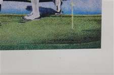 'The Grand Slam' Collage Print Featuring Gene Sarazen, Ben Hogan, Jack Nicklaus & Gary Player by Artist Michael Marron - Framed
