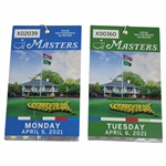 2021 Masters Tournament Monday & Tuesday Tickets - Hideki Matsuyama Win