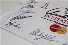 PGA Stars Multi-Signed Arnold Palmer Invitational White Embroidered Flag JSA ALOA