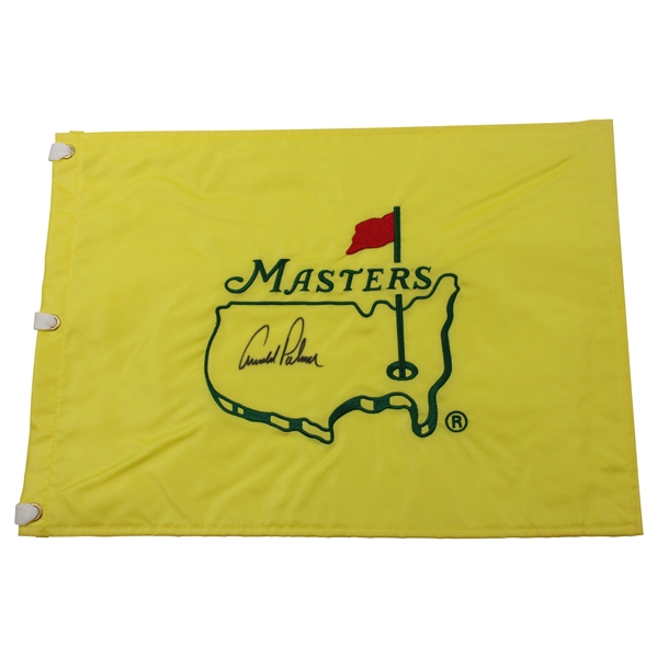 Arnold Palmer Signed Undated Masters Tournament Embroidered Flag JSA ALOA