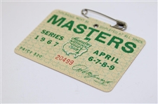 1967 Masters Tournament SERIES Badge #20499 - Gay Brewer Winner