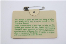 1967 Masters Tournament SERIES Badge #20499 - Gay Brewer Winner