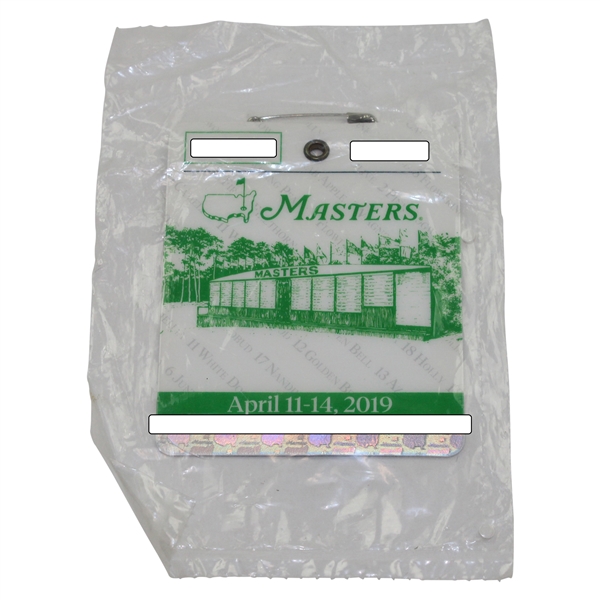 2019 Masters Tournament Series Badge in Original Unopened Packaging - Tiger Woods Win