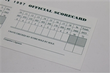 1997 Masters Tournament Official Scorecard - Tiger Woods' First Master Win