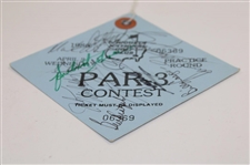 Seve, Palmer, Payne & More Signed 1986 Par 3 Contest Wednesday Practice Round Ticket JSA ALOA