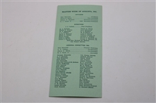 1962 Masters Week Information Pamphlet by Masters Week of Augusta, Inc.