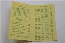 1962 & 1963 Masters Tournament Information Pamphlets - Palmer & Nicklaus Wins