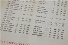 1946 Masters Tournament Sunday Final Rd Pairing Sheet - Herman Keiser Winner
