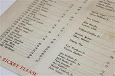 1951 Masters Tournament Friday 2nd Rd & Sunday Final Rd Pairing Sheets - Ben Hogan Winner