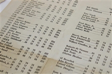 1951 Masters Tournament Friday 2nd Rd & Sunday Final Rd Pairing Sheets - Ben Hogan Winner