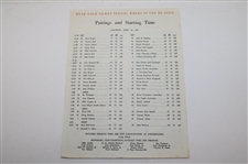 1965 Masters Tournament Complete Thursday-Sunday Pairing Sheets - Jack Nicklaus Win