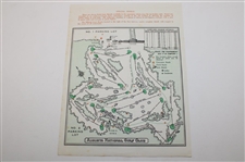 1965 Masters Tournament Complete Thursday-Sunday Pairing Sheets - Jack Nicklaus Win