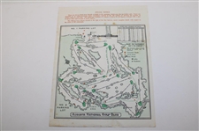 1965 Masters Tournament Complete Thursday-Sunday Pairing Sheets - Jack Nicklaus Win