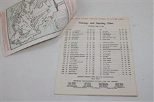 Nine (9) Various Masters Tournament Pairing Sheets - 1962, 1964, 1966 Saturday & 1969