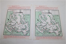 Twenty Three (23) Masters Tournament Pairing Sheets, Par 3, Computer Analysis Sheets & Parking Passes