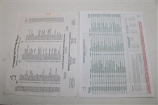 Fourteen (14) Various Masters Pairing Sheets from Tiger Woods Wins - 1997, 2001, 2002, 2005 & 2019