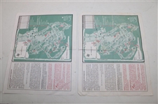 Fourteen (14) Various Masters Pairing Sheets from Tiger Woods Wins - 1997, 2001, 2002, 2005 & 2019