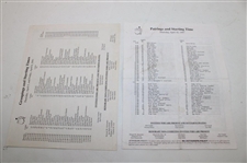 Fourteen (14) Various Masters Pairing Sheets from Tiger Woods Wins - 1997, 2001, 2002, 2005 & 2019