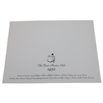 2002 Masters Champions Club Dinner Menu as Chosen by 2001 Winner Tiger Woods