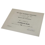 Ben Hogan Signed 1953 The Open Championship Challenge Certificate JSA ALOA