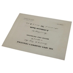 Ben Hogan Signed 1953 The Open Championship Challenge Certificate JSA ALOA
