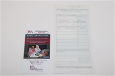 Ben Hogan Signed Shady Oaks Country Club Restaurant Receipt JSA #AI55791
