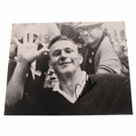 Arnold Palmer Signed Holding Up Eight Fingers 8x10 B&W Photo JSA ALOA