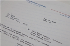 Ben Hogan Signed 1982 Sohio Petroleum Co. Letter Regarding Salt Water Disposal JSA ALOA