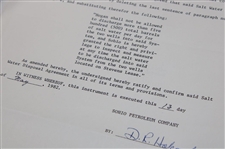 Ben Hogan Signed 1982 Sohio Petroleum Co. Letter Regarding Salt Water Disposal JSA ALOA