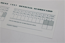 1997 Masters Tournament Official Scorecard - Tiger Woods' First Master Win