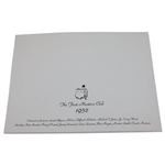 2001 Masters Champions Club Dinner Menu as Chosen by 2000 Winner Vijay Singh