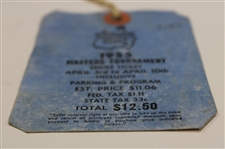 1955 Masters Tournament SERIES Badge #2834 with Original String - Middlecoff Winner