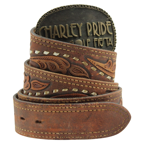 Jacky Cupits Charley Pride Golf Fiesta Tournament Contestant Belt by Award Design Metals