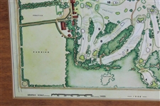 Jacky Cupit's 1968 Augusta National Course Map Plaque - Masters Player Gift