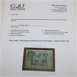 Jacky Cupit's 1968 Augusta National Course Map Plaque - Masters Player Gift