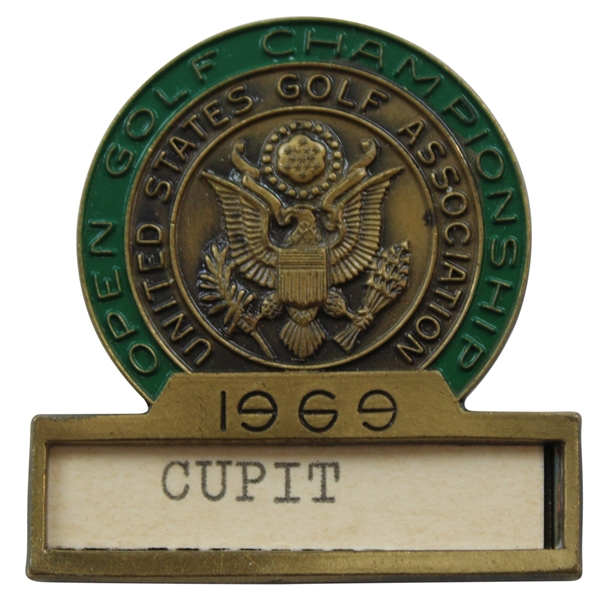 Jacky Cupits 1969 US Open at Champions Golf Club Contestant Badge