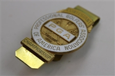 Jacky Cupit's 1965 PGA Championship at Laurel Valley CC Contestant Badge/Clip - Dave Marr Winner