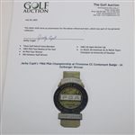 Jacky Cupit's 1966 PGA Championship at Firestone CC Contestant Badge - Al Geiberger Winner
